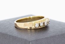 14 Karaat ring met diamantjes - 16,8 mm