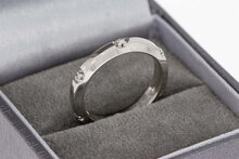Ring met diamantjes 18 karaat - 17,2 mm