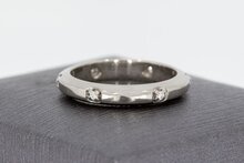 Ring met diamantjes 18 karaat - 17,2 mm
