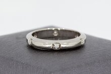 Ring met diamantjes 18 karaat - 17,2 mm