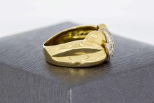 Bicolor 18 karaat Diamantring - 16,5 mm