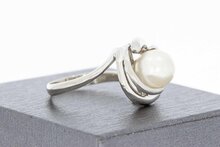 Gouden 14 Karaat Parel ring - 17,9 mm
