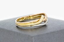 14K gouden Crossover Diamant ring - 18,3 mm