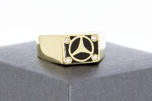 14 Karaat goud Mercedes ring - 19,4 mm
