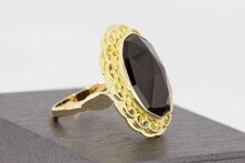 14 Karaat goud Retro Granaat ring - 17,9 mm
