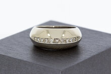 18 Karaat witgouden diamantring - 18 mm