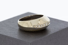 18 Karaat witgouden diamantring - 18 mm