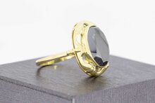 14 Karaat gouden Retro Hematiet ring - 18,2 mm