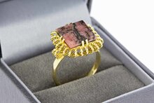 14 Karaat goud Vintage Rodoliet ring - 17,4 mm