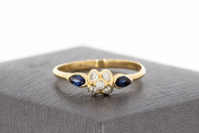 14 karaat gouden edelsteen ring - 17,3 mm
