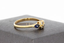 14 karaat gouden edelsteen ring - 17,3 mm