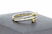 Bicolor 18 Karaat diamant ring - 16 mm