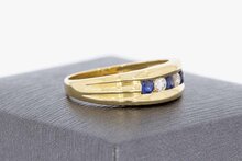 14 Karaat gouden saffier ring - 17,9 mm