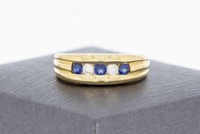 14 Karaat gouden saffier ring - 17,9 mm
