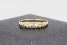 14 Karaat gouden diamant ring - 16,5 mm
