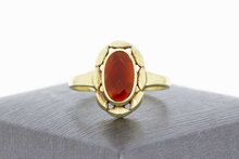 14 Karaat gouden Carneool ring - 18 mm