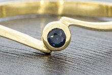 14 Karaat gouden Saffierring - 17,4 mm