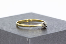14 karaat gouden diamantring - 16 mm