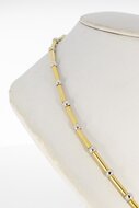 Gouden 14 Karaat Staafjes ketting - 45,3 cm