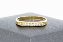 14 Karaat gouden Zirkoniaring - 17,9 mm