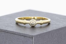 14 Karaat gouden diamantring - 17,7 mm