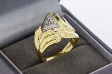 14 Karaat ring met Zirkonia - 18,6 mm