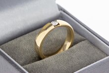 14 Karaat gouden Diamantring -16,3 mm
