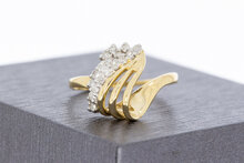 14 karaat gouden dames diamantring - 16,8 mm