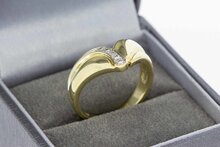 14 Karaat gouden diamant dames ring - 18,1 mm