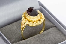 14 Karaat Vintage Granaat damesring - 18,1 mm