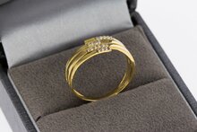Dames diamantring 18 karaat goud - 17,3 mm