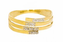 Dames diamantring 18 karaat goud - 17,3 mm