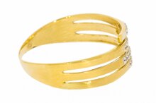 Dames diamantring 18 karaat goud - 17,3 mm