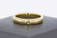 14 Karaat goud diamant dames ring - 16,2 mm