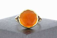 14 Karaat goud Carneool ring dames - 17,9 mm