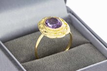 14 Karaat goud Amethist ring dames - 18,4 mm