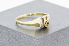 14 Karaat gouden zirkonia dames ring - 19,1 mm