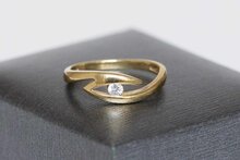 8 karaat Slagring met Zirkonia - 16,8 mm