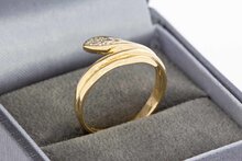14 Karaat goud ring met Diamant - 17,5 mm