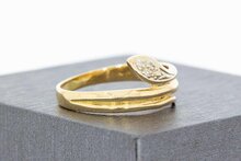 14 Karaat goud ring met Diamant - 17,5 mm