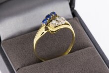 14 Karaat gouden edelsteen ring - 19,2 mm