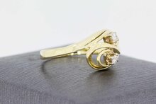 14 Karaat goud ring met Diamant - 17,1 mm