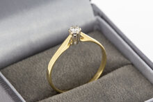 14 Karaat gouden diamantring - 19 mm