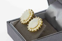 18 karaat Edelsteen oorbellen dames - 17,7 mm
