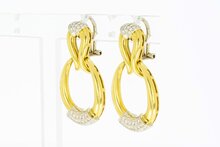 18 Karaat diamant Oorbellen dames -  3,9 cm