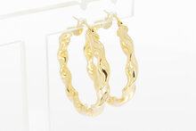 14 karaat gouden Wokkel Creolen - 3,6 cm
