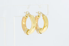 18 Karaat tricolor gouden Creolen - 18,4 mm
