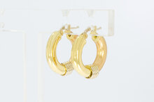 18 Karaat tricolor gouden Creolen - 18,4 mm