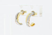 14 Karaat gouden diamant Creolen - 1,2 cm