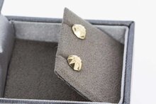 Gefigureerde 14 karaat bol gouden Oorstekers - 6,0 mm